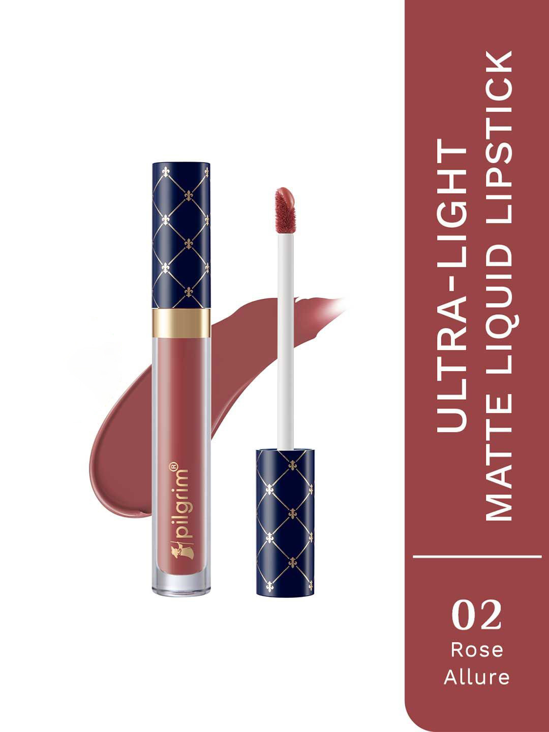 Pilgrim Oh So Crme! Ultra Light Matte Liquid Lipstick- 3.5 ml- Rose Allure-02