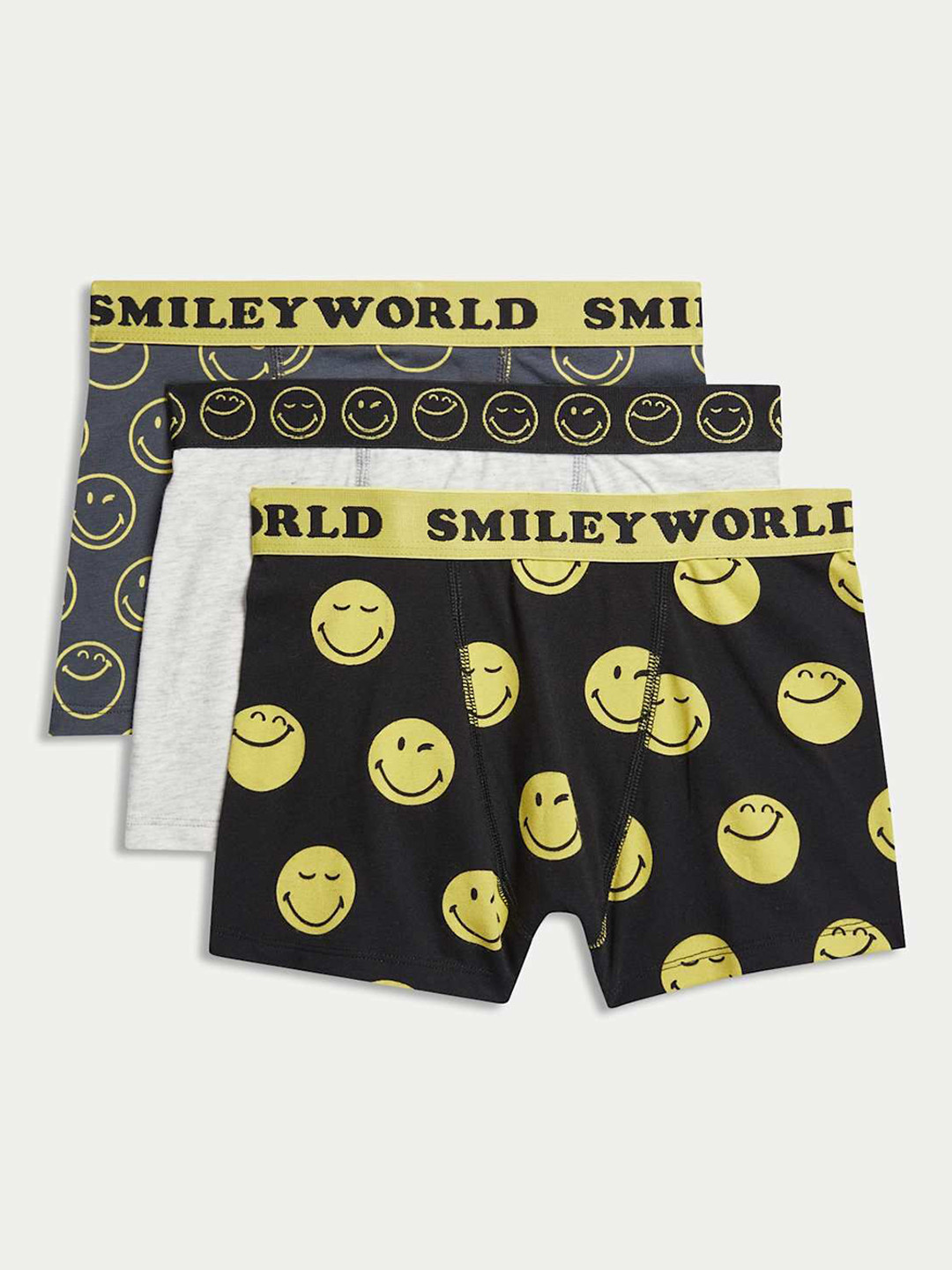 Marks & Spencer Boys Pack Of 5 Printed Shorts TrunksT715806DBLACK MIX-BLACK MIX