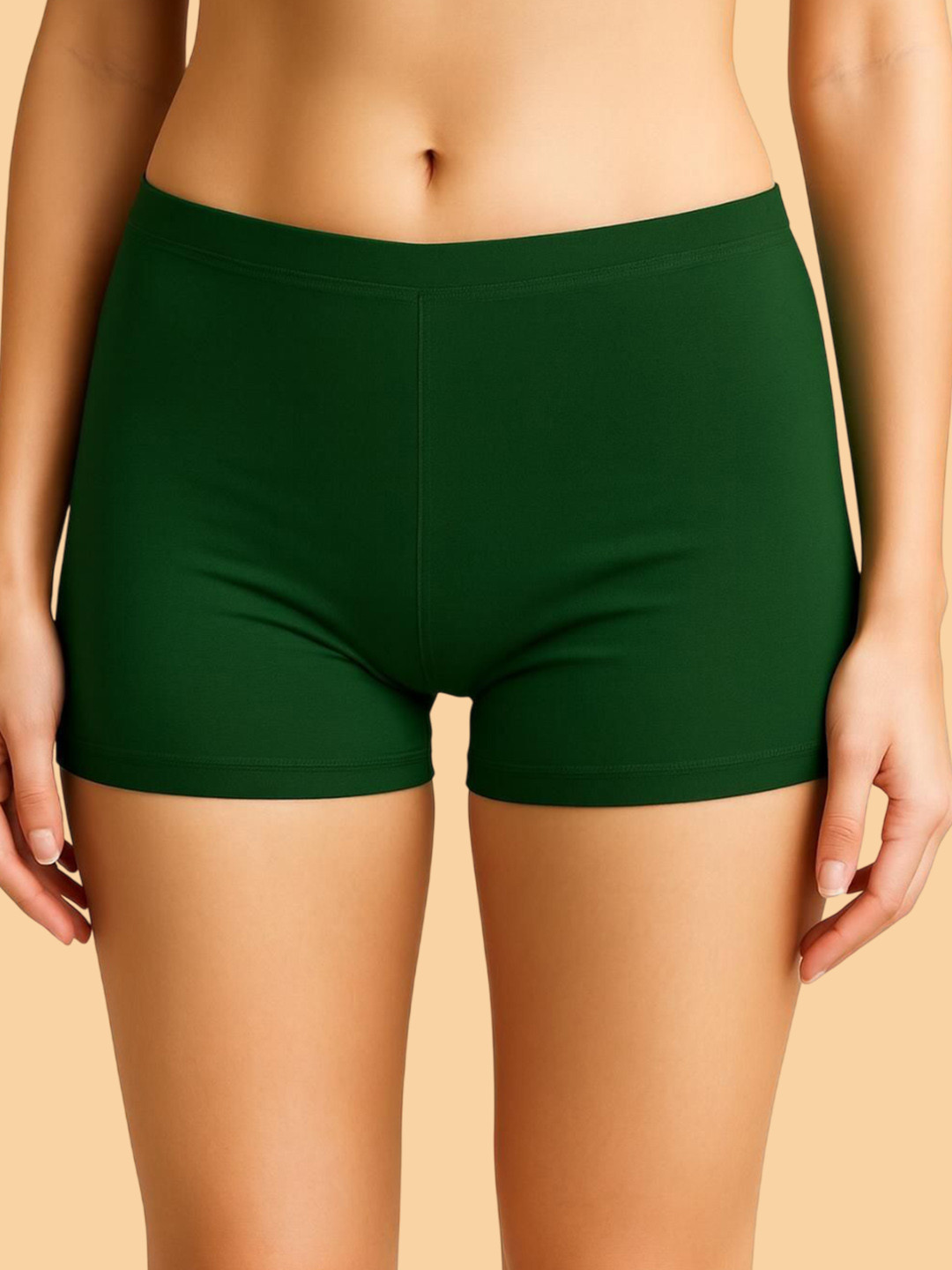 Attire Zone Women High Coverage Super Combed Cotton Inner Elastic Mid-Rise Boy Shorts