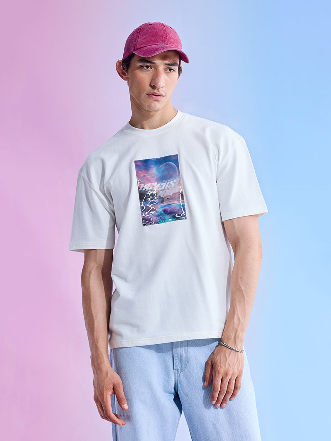 Snitch Utopia Lenticular Print Relaxed Fit T-Shirt