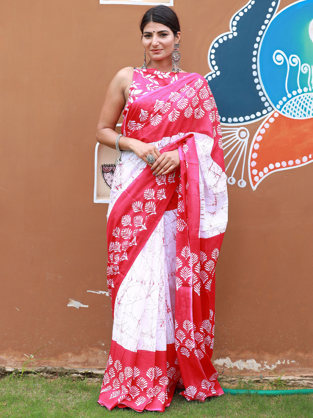 Craft Musium Block Print Pure Cotton Saree