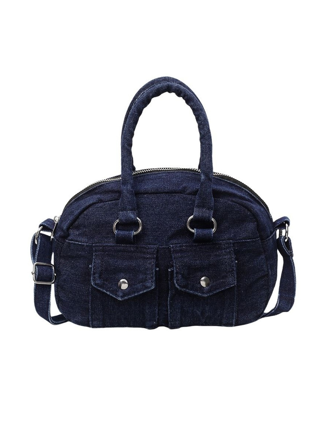 CORSICA Retro Denim Bag Two Handles Handheld Bag
