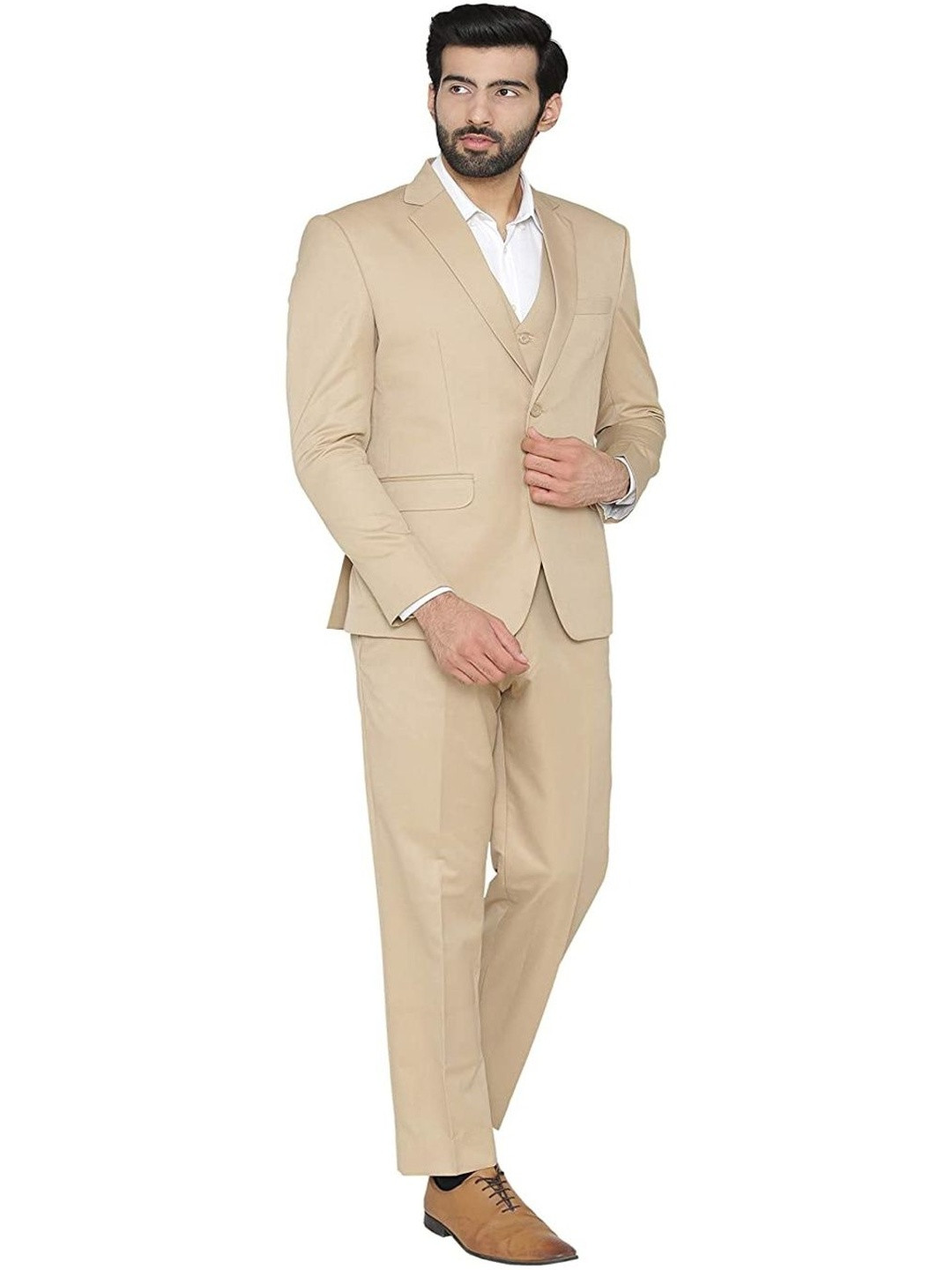 DHINGRA Men Single Brested 3pcs Suit