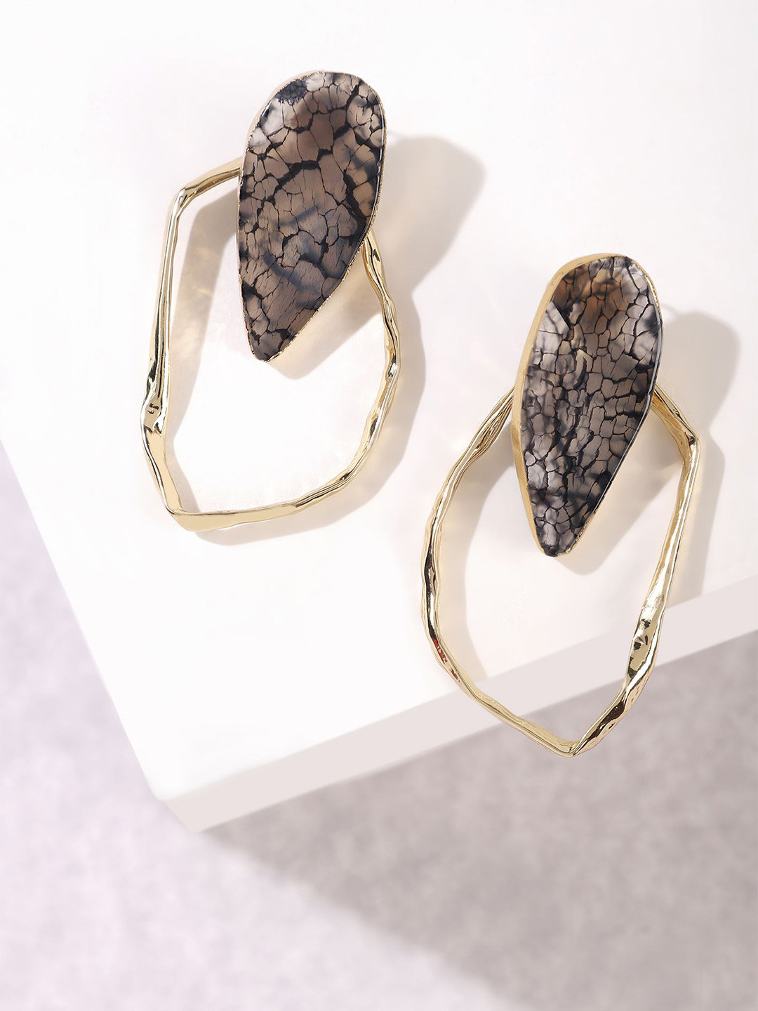 LULU & SKY Goss Babe They'll Come Around Teardrop Shaped Enamelled Drop Earrings