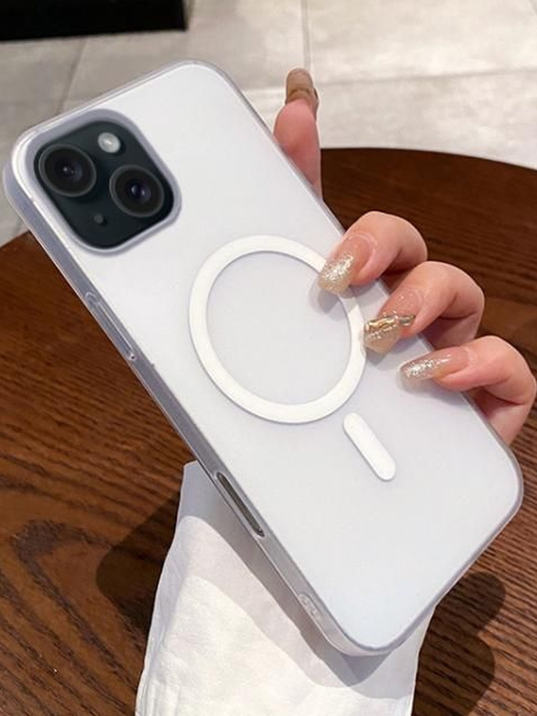 CASE CREATION iPhone 15 Plus Luxe Translucent Slim Paper Back Case Mobile Accessories