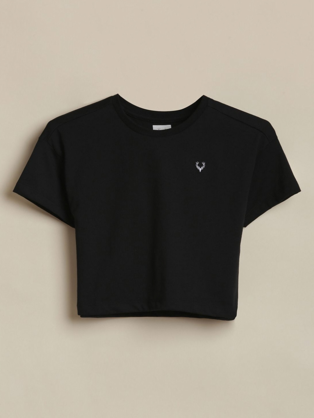 Allen Solly Junior Girls Solid Round Neck T-shirt