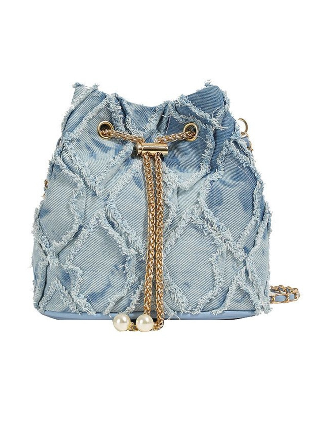CORSICA Blue Textured One Handle Handheld Bag