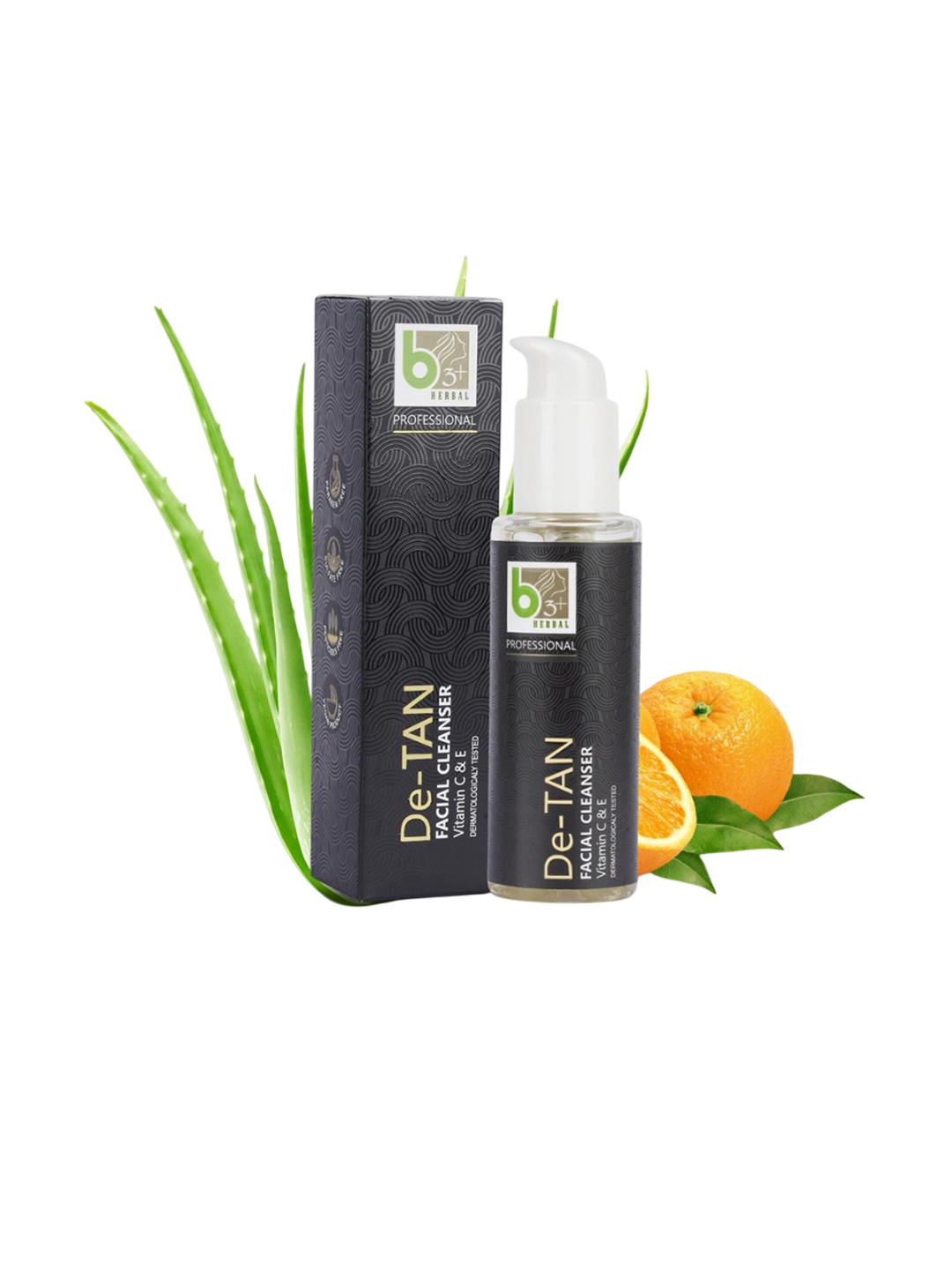 b3+ HERBAL De-tan Facial Cleanser With Niacinamide & Orange Extract- 100 g