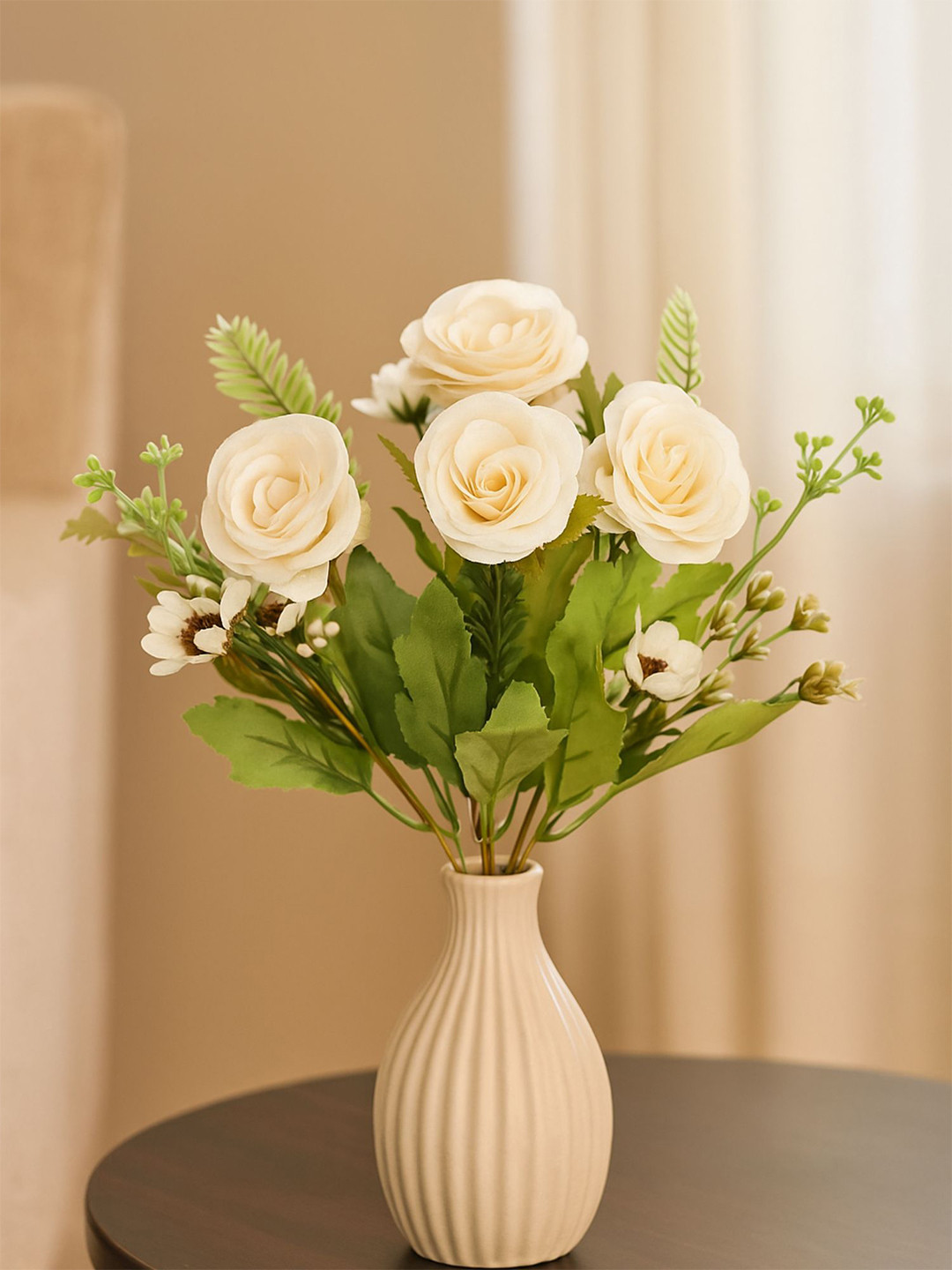ARTSY White Rose Artificial Flower