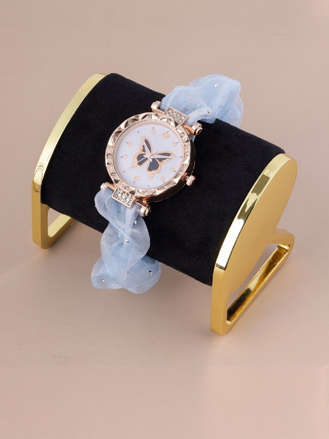 SZN Women Blue Scrunchies Strap Analog Watch