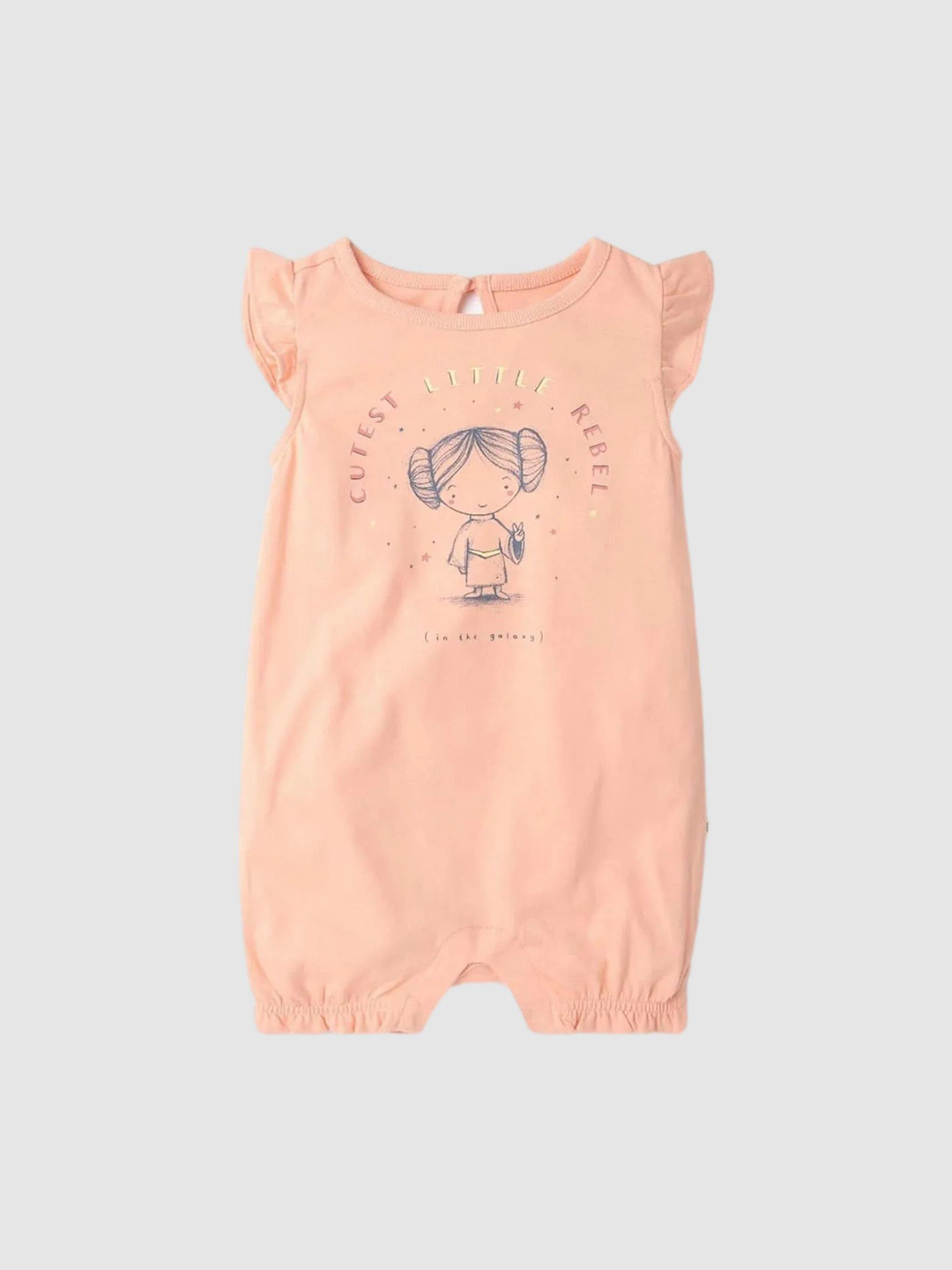 GAP Infants Girls Cartoon Printed Pure Cotton Round Neck Rompers