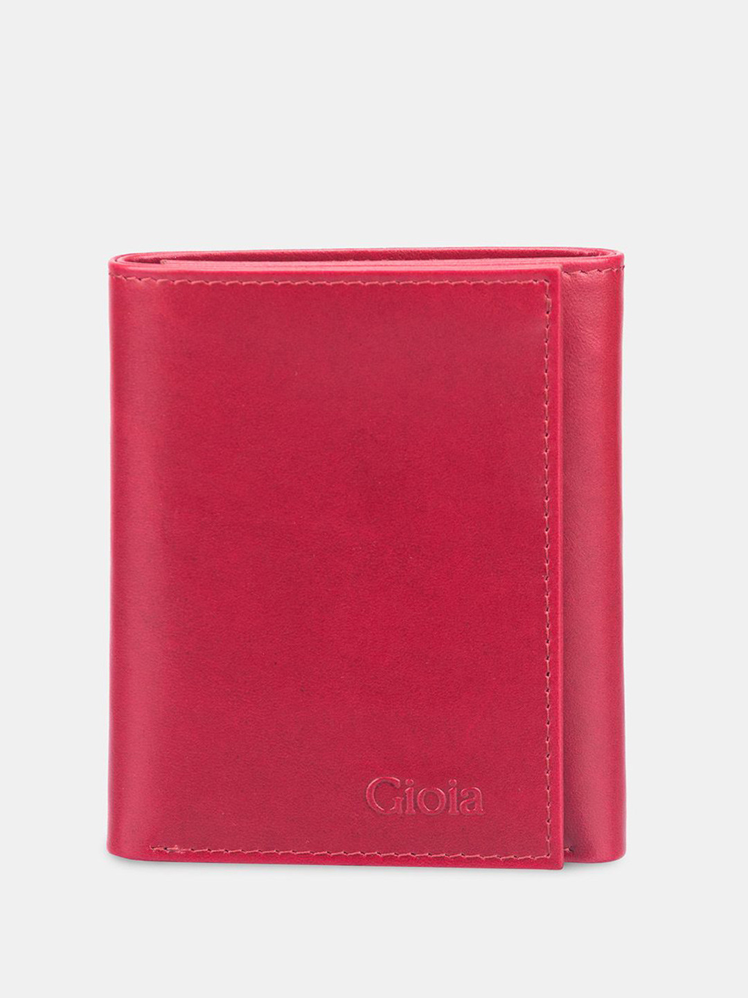 GIOIA Red Dapper Essentials Mini Trifold Wallet 6cc with ID