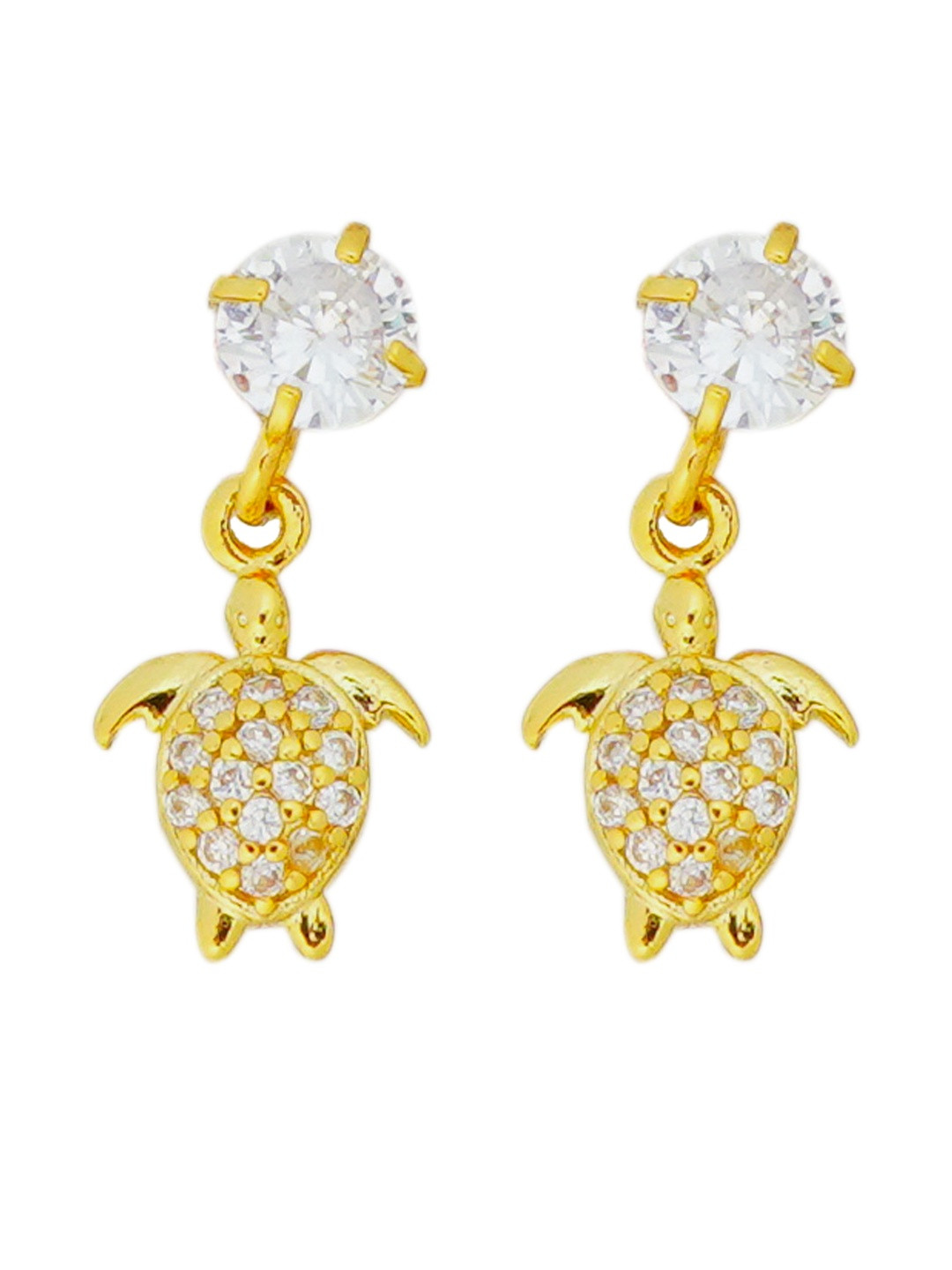 INTERSTELLAR Tortoise Shaped Cubic Zirconia Earrings