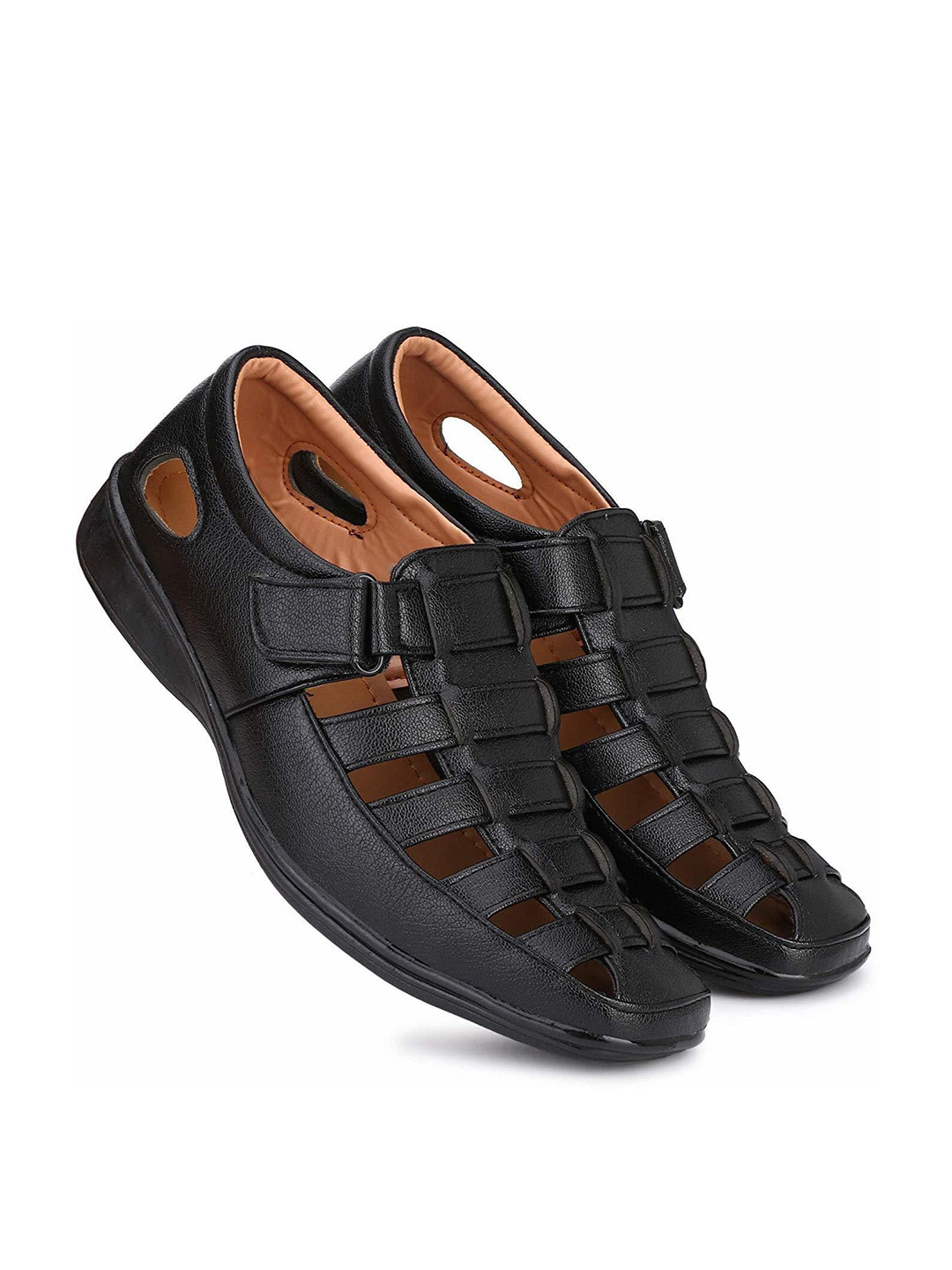 AMICO Men Velcro Fisherman Sandals