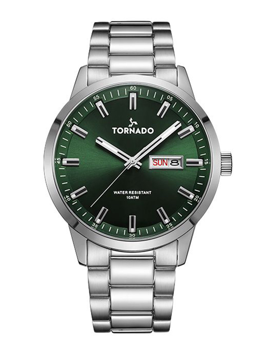 TORNADO Men Dial & Stainless Steel Bracelet Style Straps Analogue Chronograph Watch T23001-SBSG