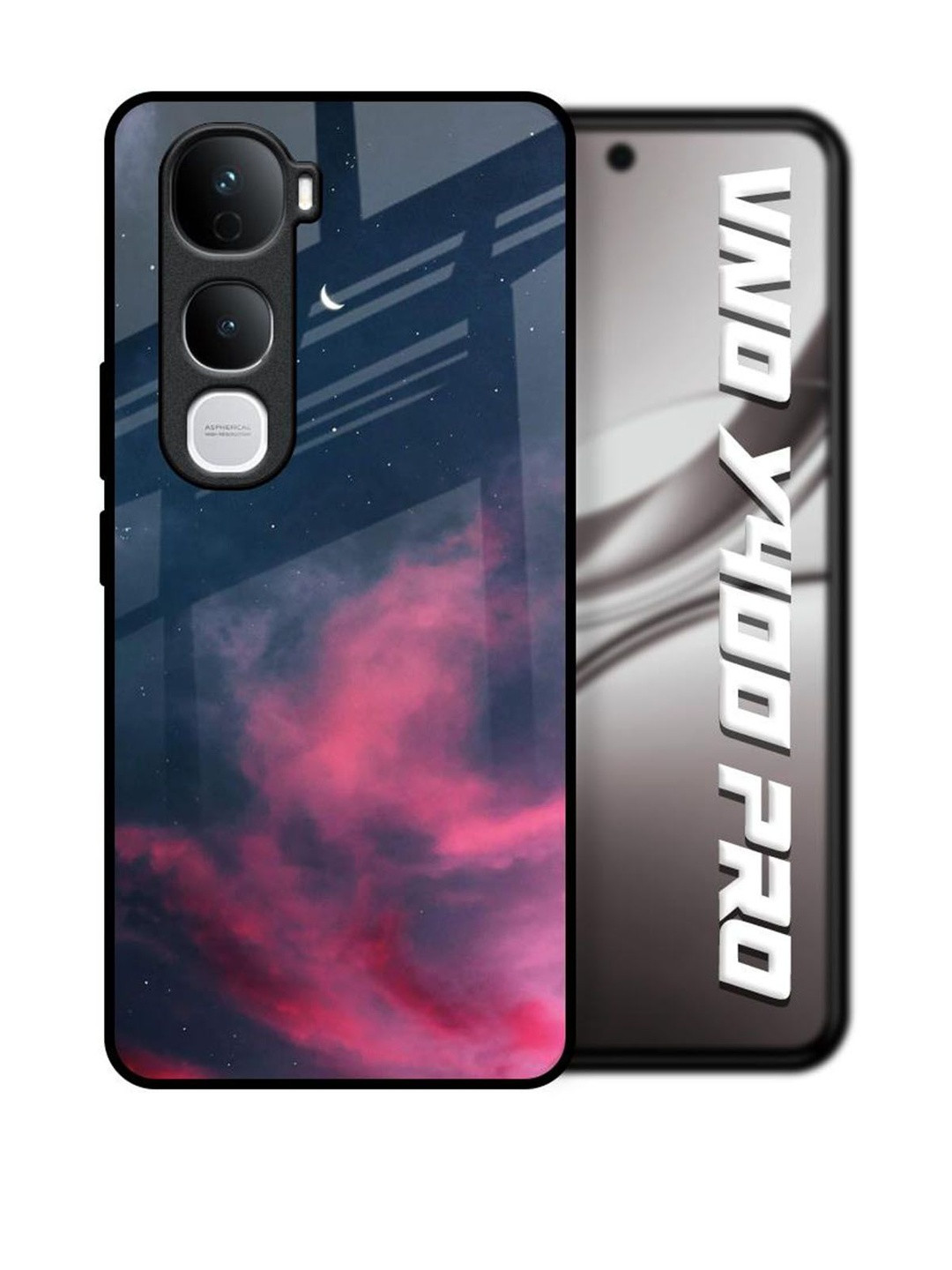 QRIOH Moon Night Printed Vivo Y400 Pro 5G Back Case Mobile Accessories