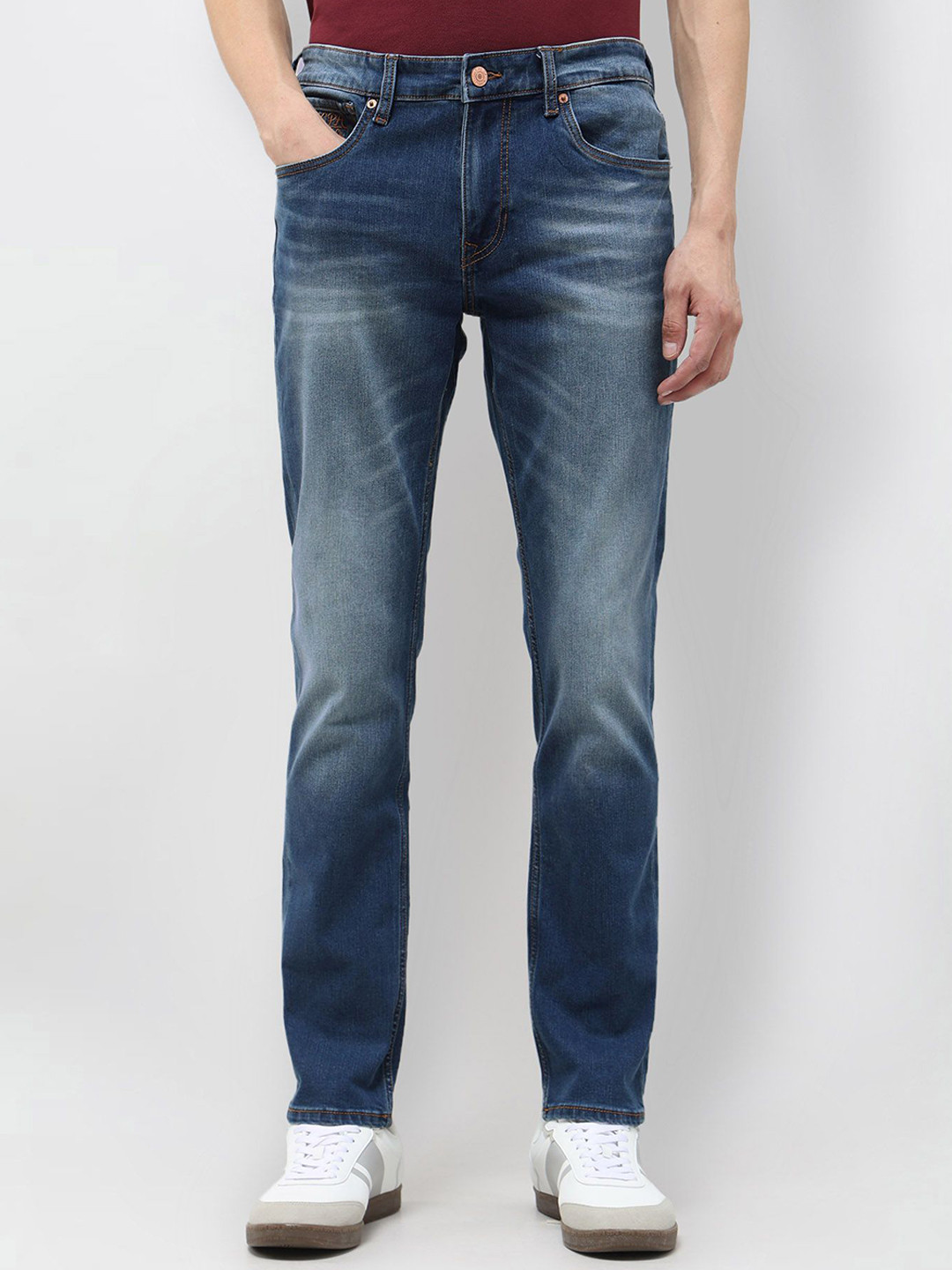 U.S. Polo Assn. Denim Co.  Men's Brandon Slim Tapered Fit Blue Jeans