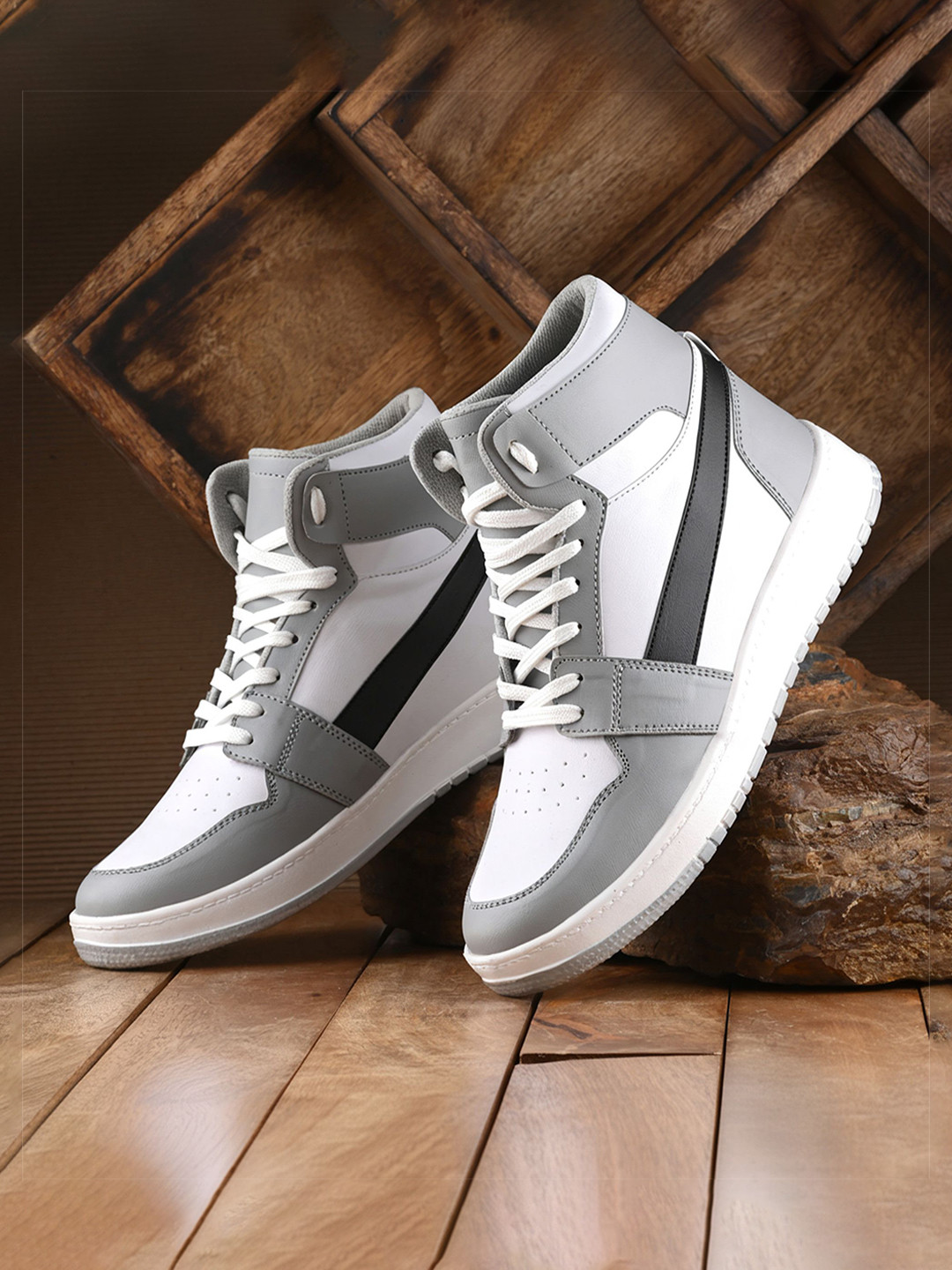 AMICO Men Lace-Ups High Top Sneakers