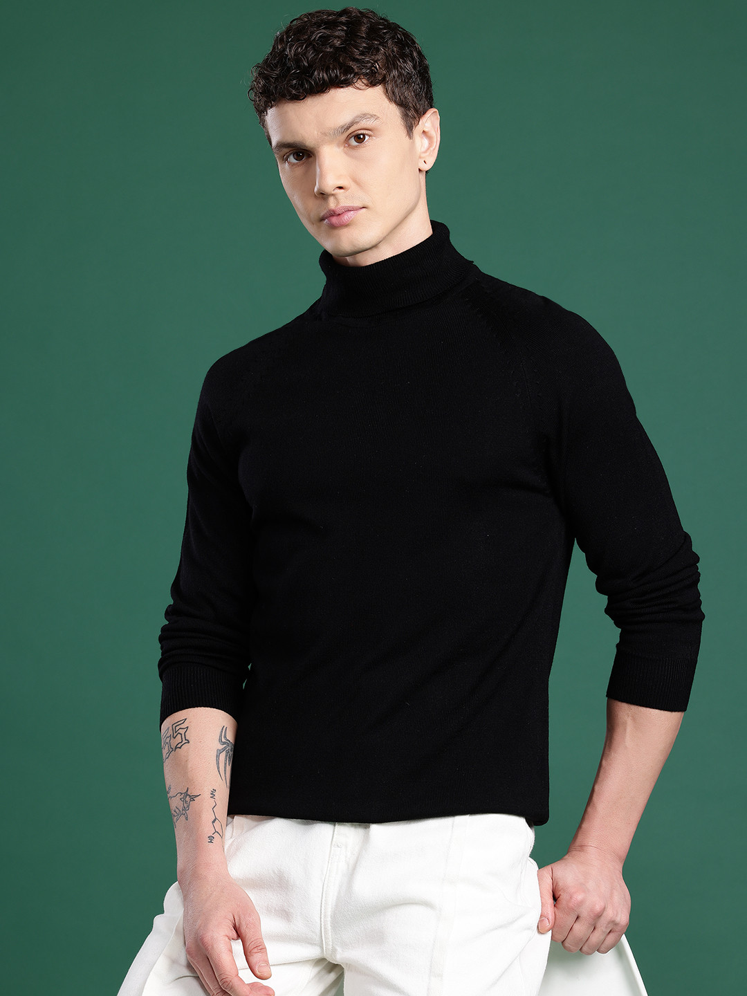 Cayman Men Turtle Neck Woollen Pullover