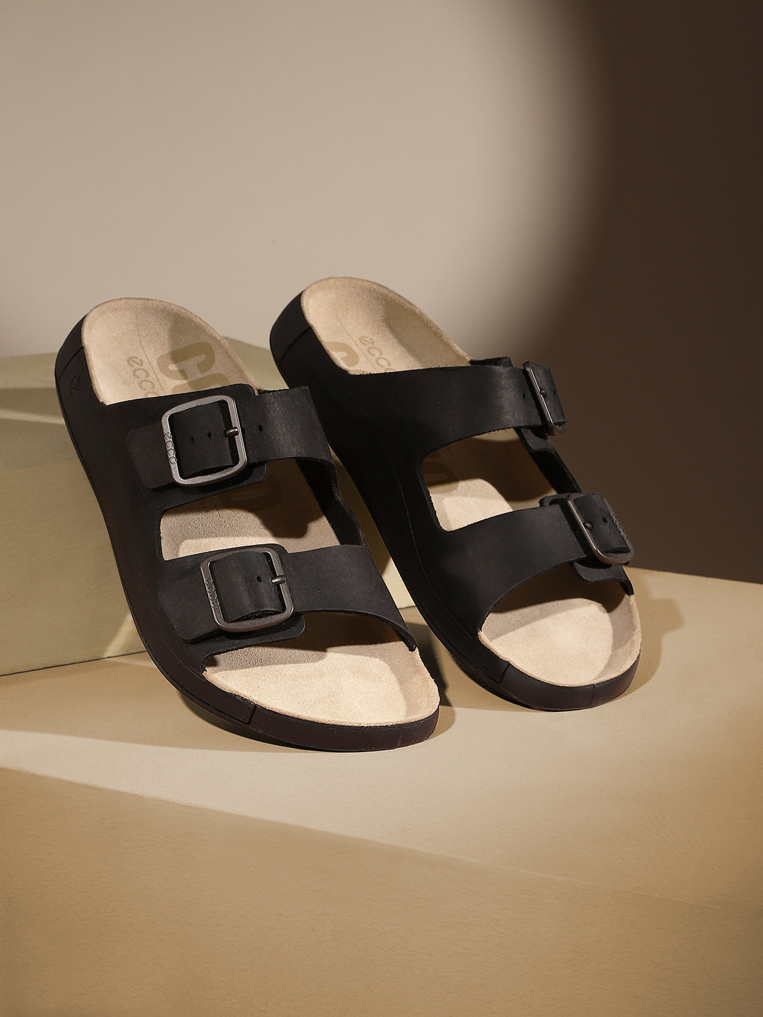 ECCO Men Leather Comfort Sandals