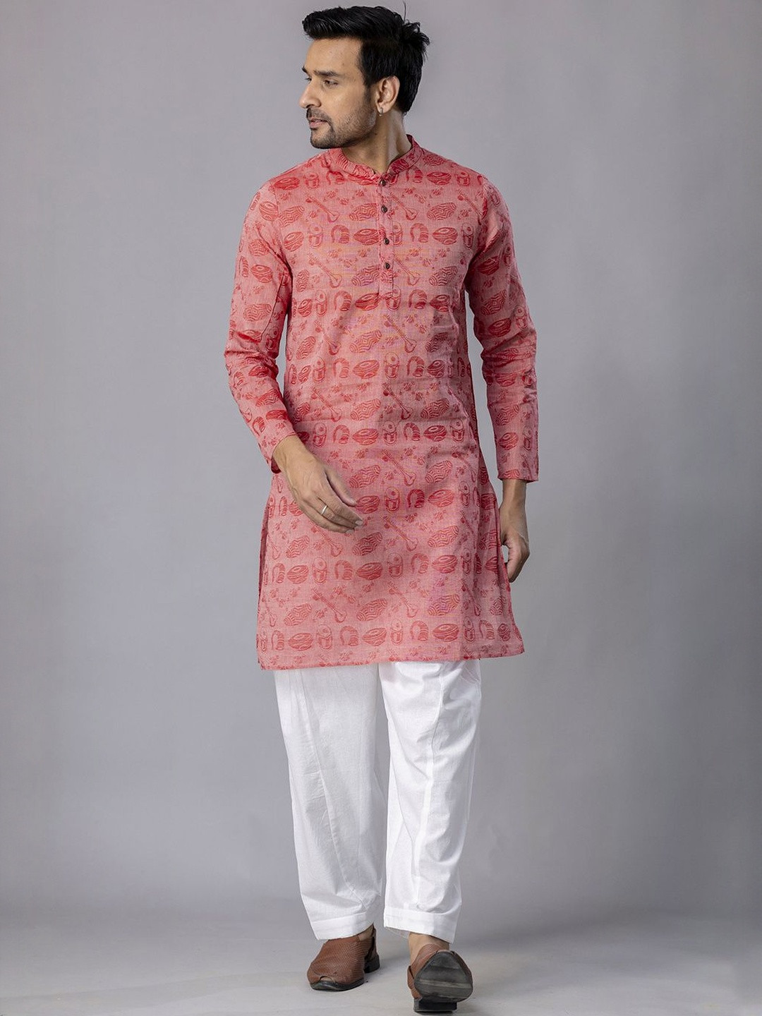 MAAND Men Ethnic Motifs Printed Kurta with Pyjamas