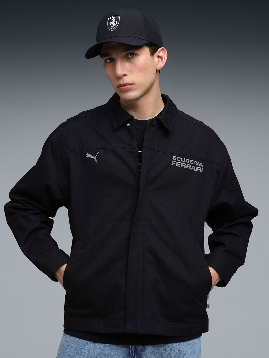 PUMA Motorsport Men Ferrari Lifestyle Men's Relaxed Fit Brand Logo Printed Tailored Jacket