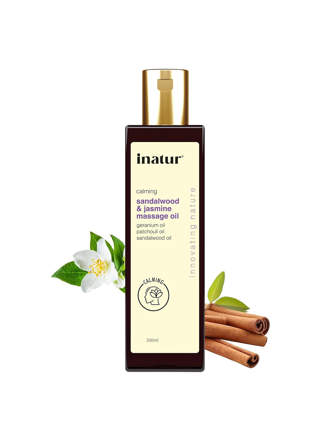 Inatur Herbals Unisex Sandalwood & Jasmine Massage Oil
