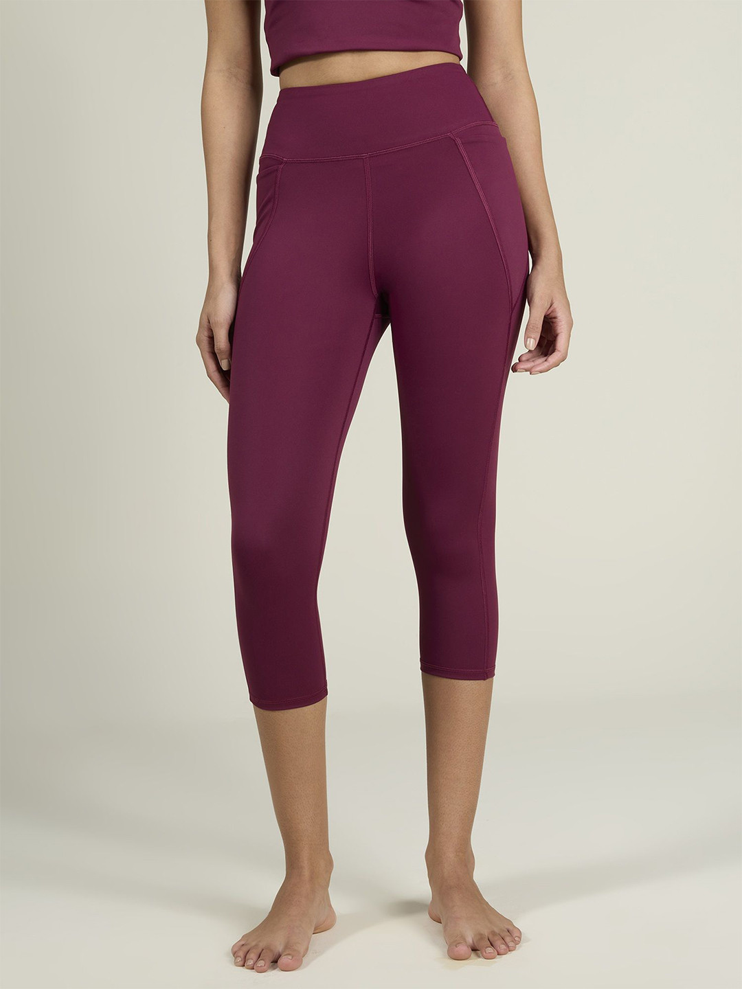 CAVA Women Burgundy Sculpt Capri
