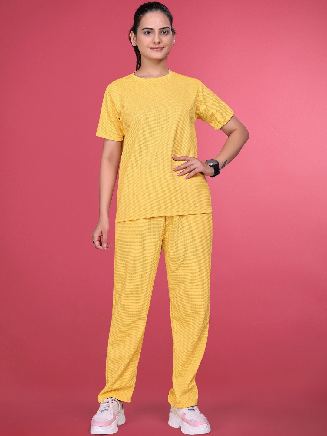 SAKARMAA Women Yellow Tracksuit