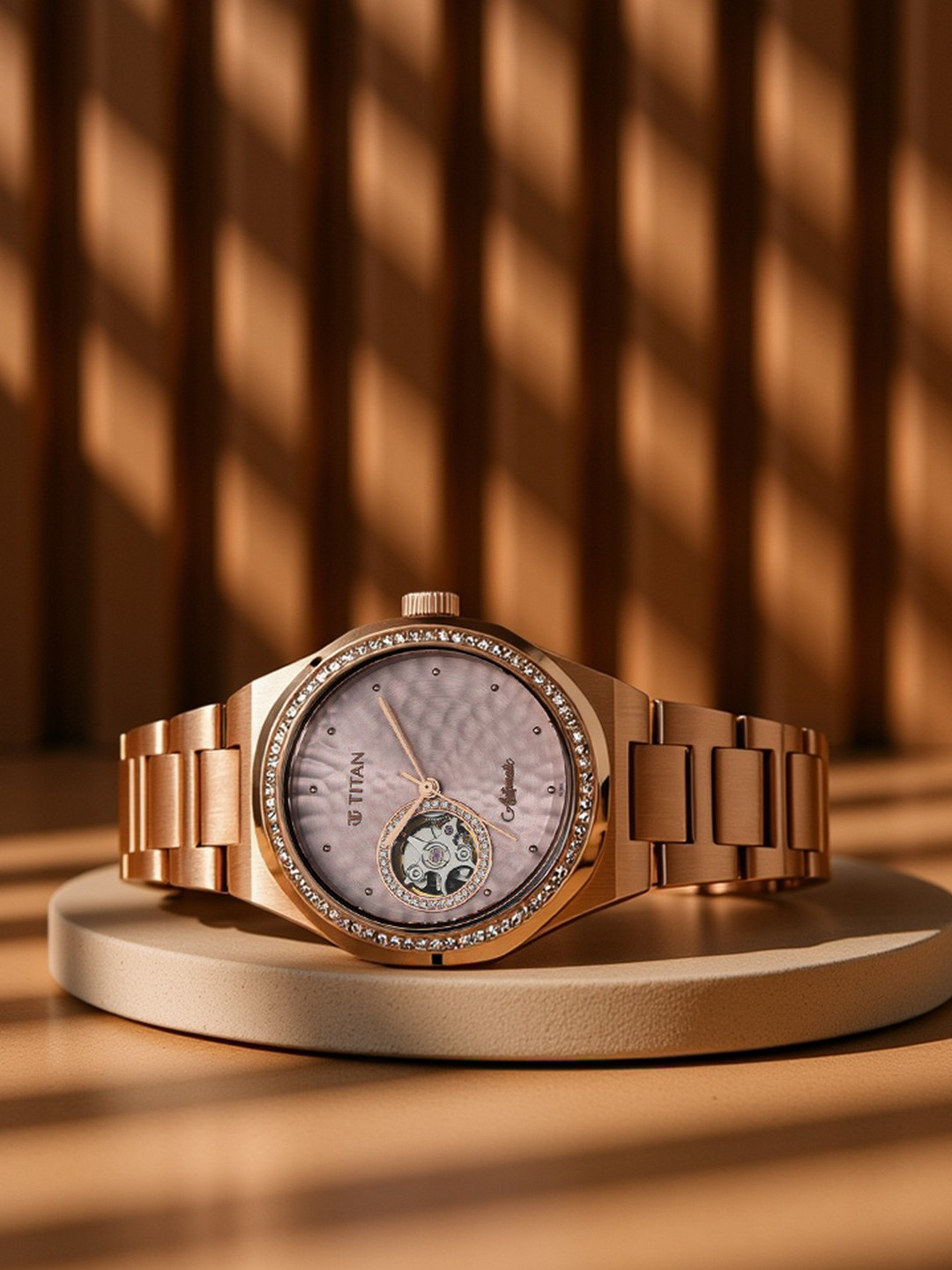 Titan Women Pink Analogue Watch 95131QM01