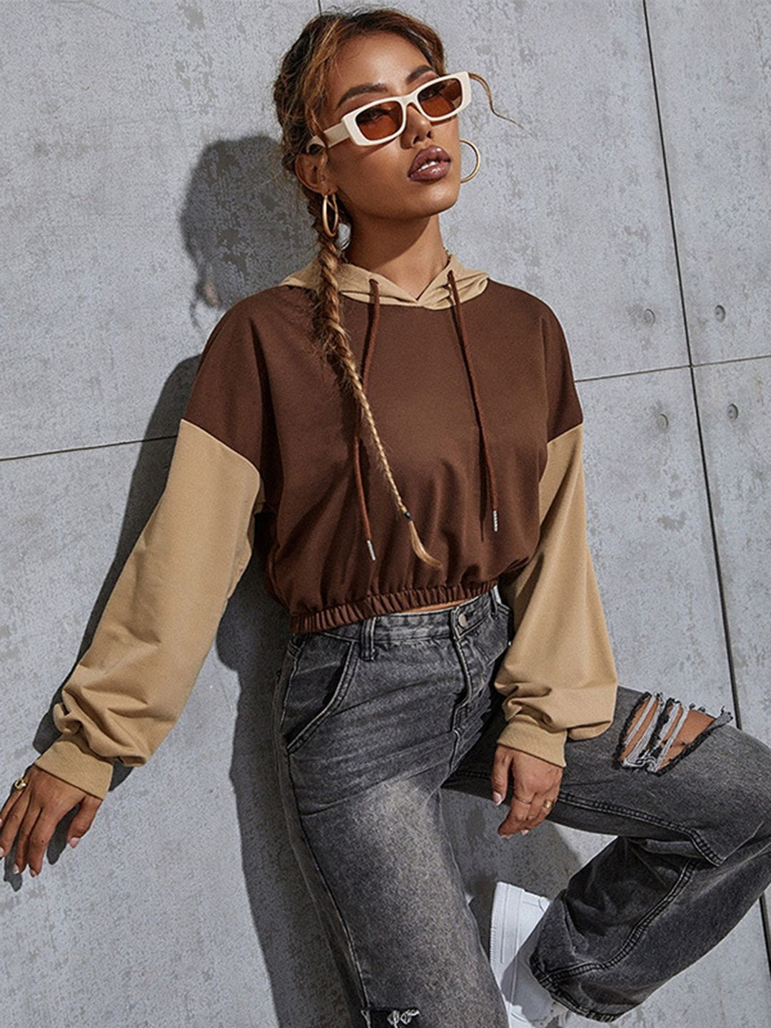 HERE&NOW Adults-Women Brown Sweatshirts