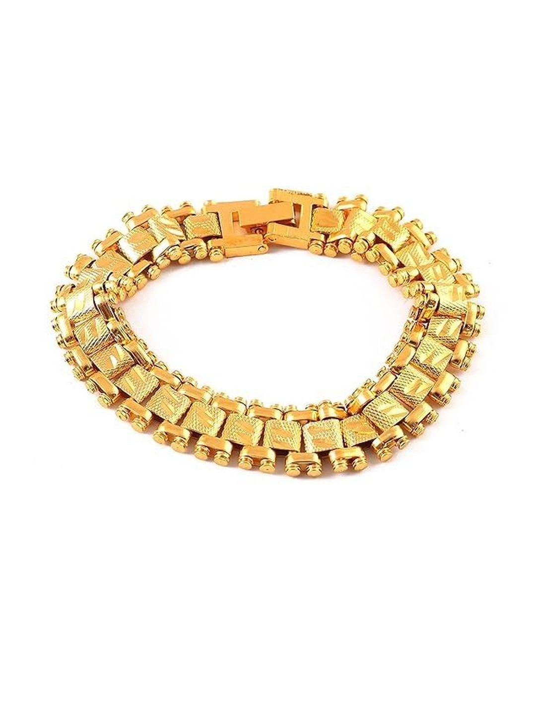 Lovemi Movements Men Gold-Plated Chunky Chain Bracelet