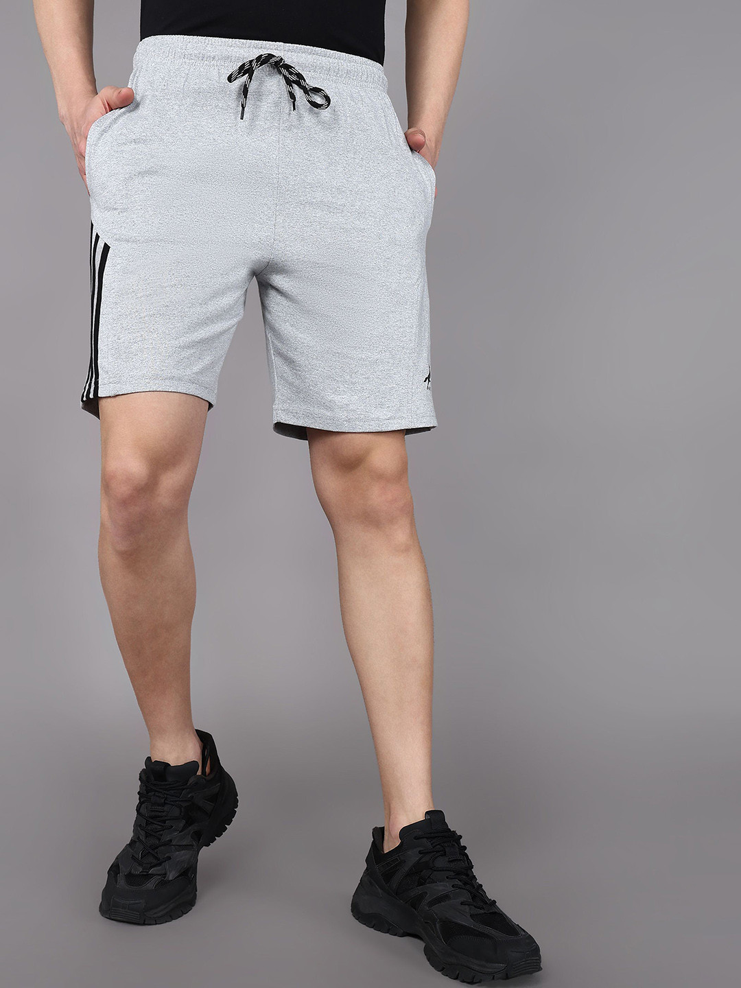 4 SPEED Men Striped Gym Sports Shorts