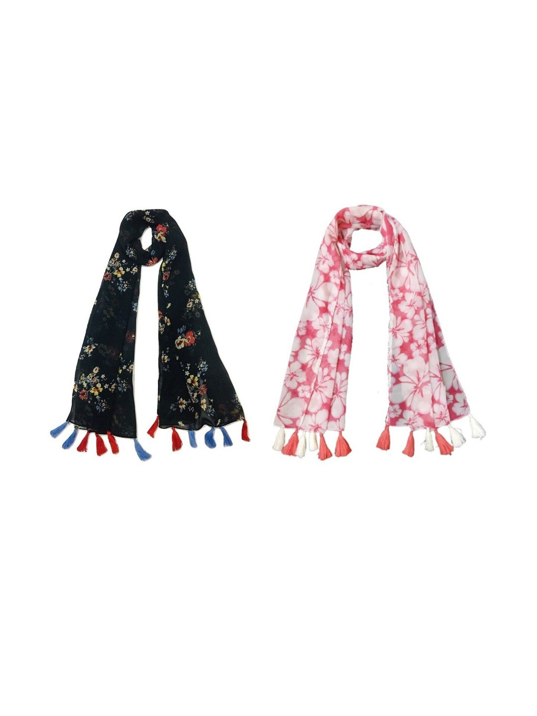 StoleVilla Women Pack of 2 Printed Chiffon Stoles