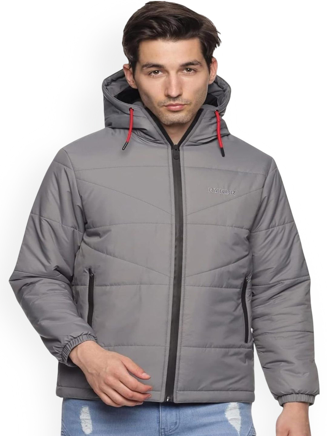 RYKER Men Regular Padded Jacket with Hood