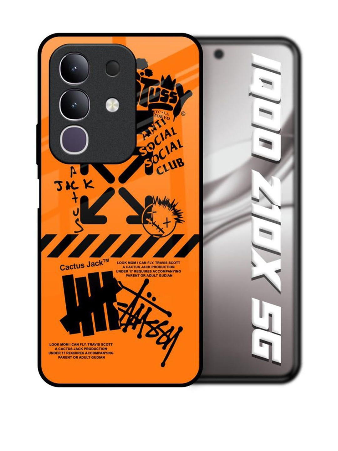 QRIOH Anti Social Club Glass Case For IQOO Z10x 5G