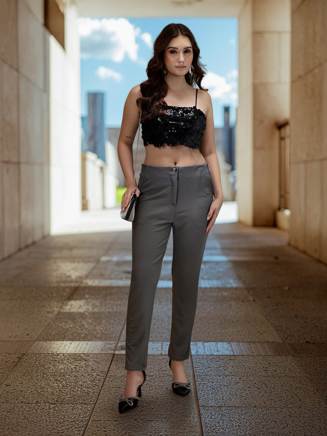 bebe Women All Day Slim Fit Trousers