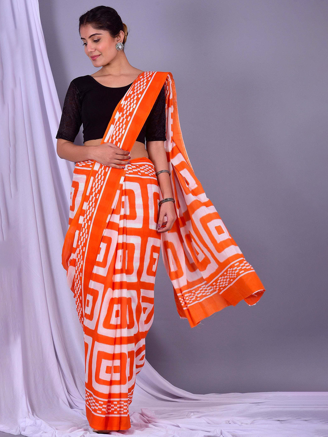 Craft Musium Pure Cotton Saree With Blouse