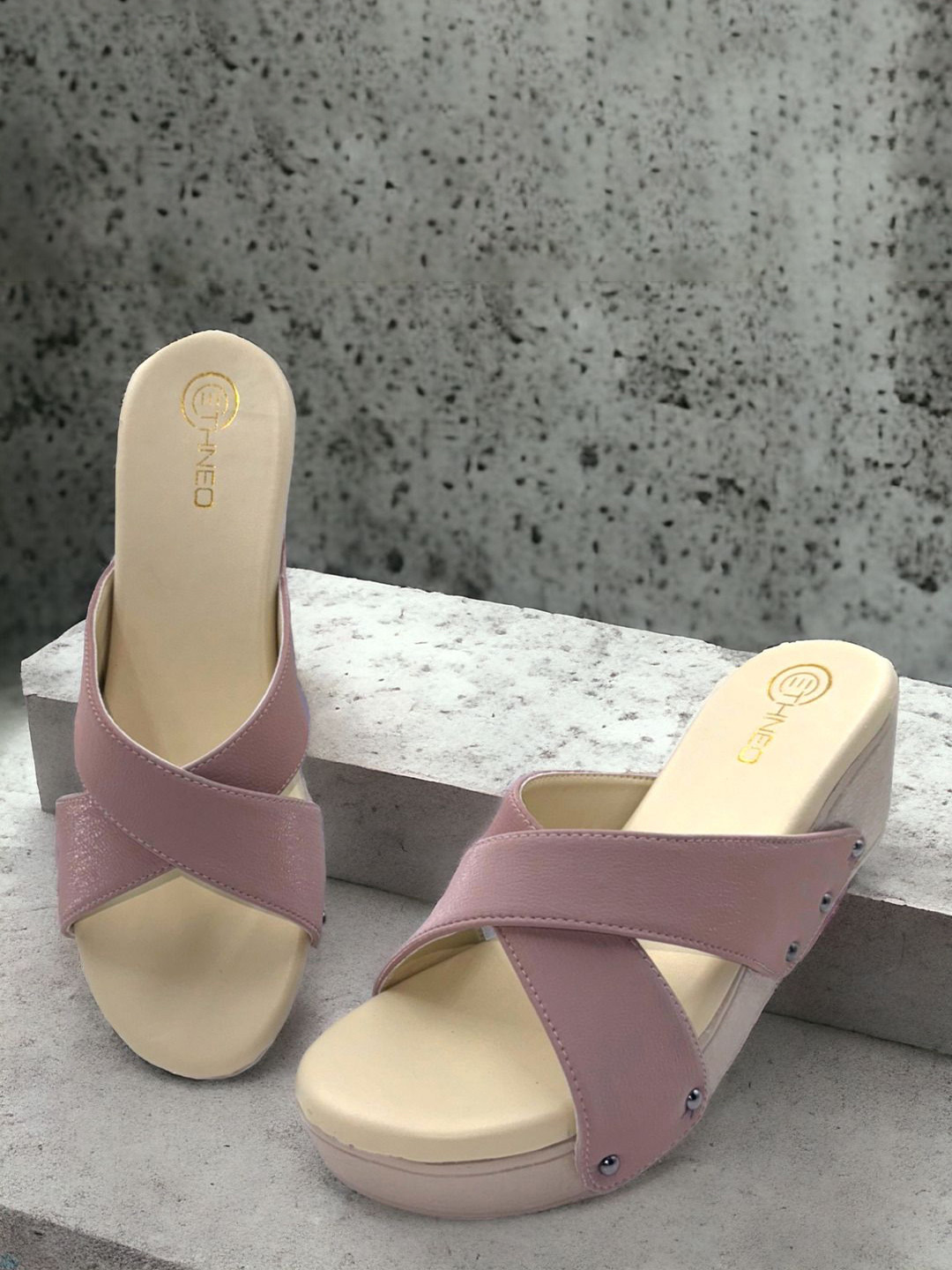 Patriarchy Textured Leather Wedge Sandals