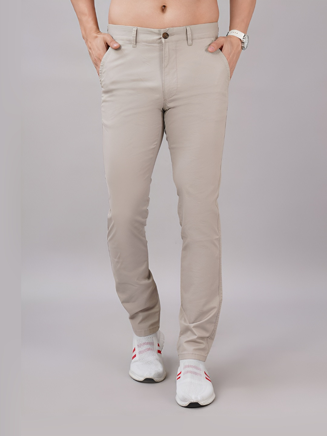 Sand Dunes Men Original Slim Fit Easy Wash Cotton Chinos Trousers