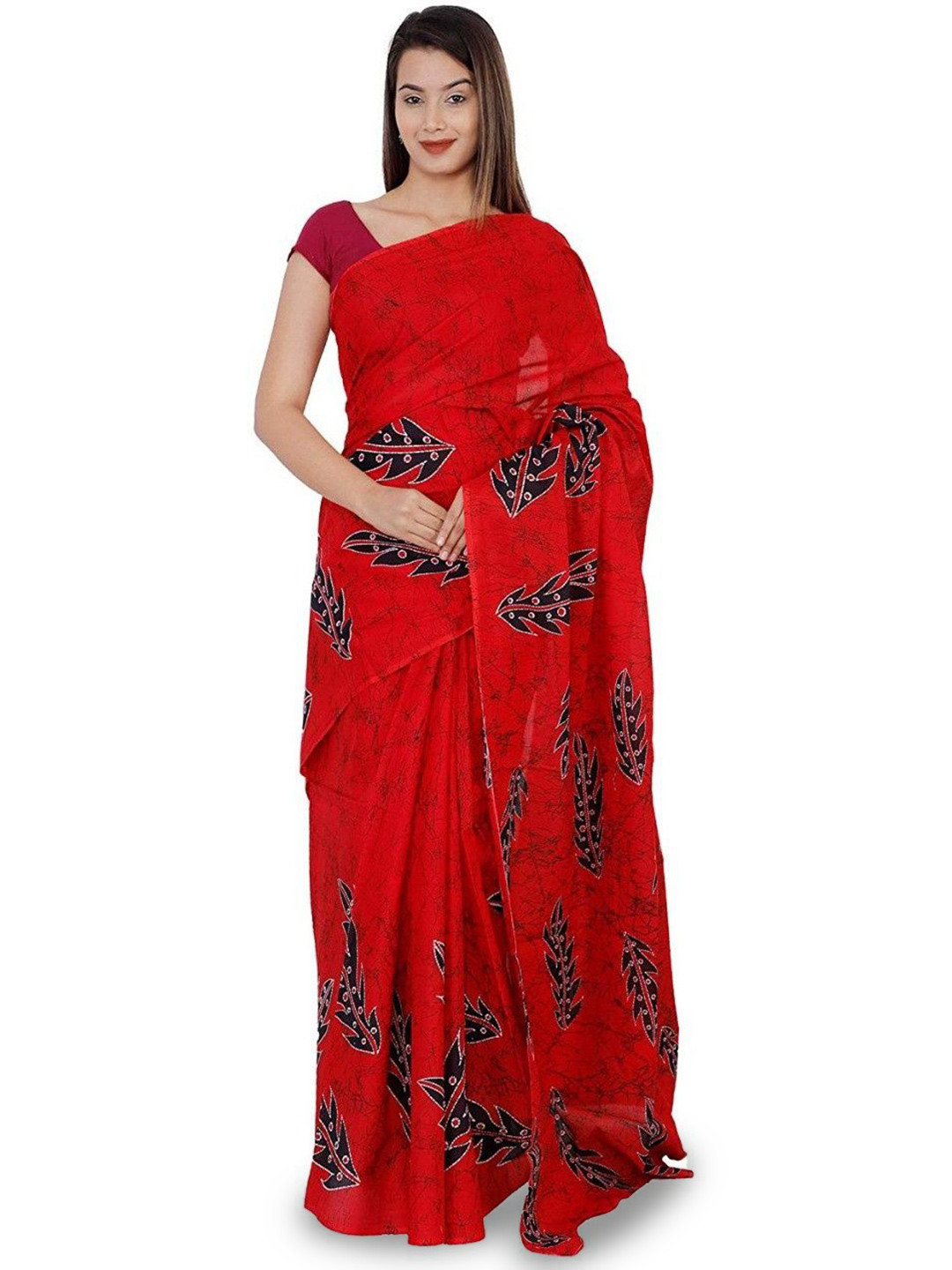Craft Musium Bagh Pure Cotton Block Print Saree