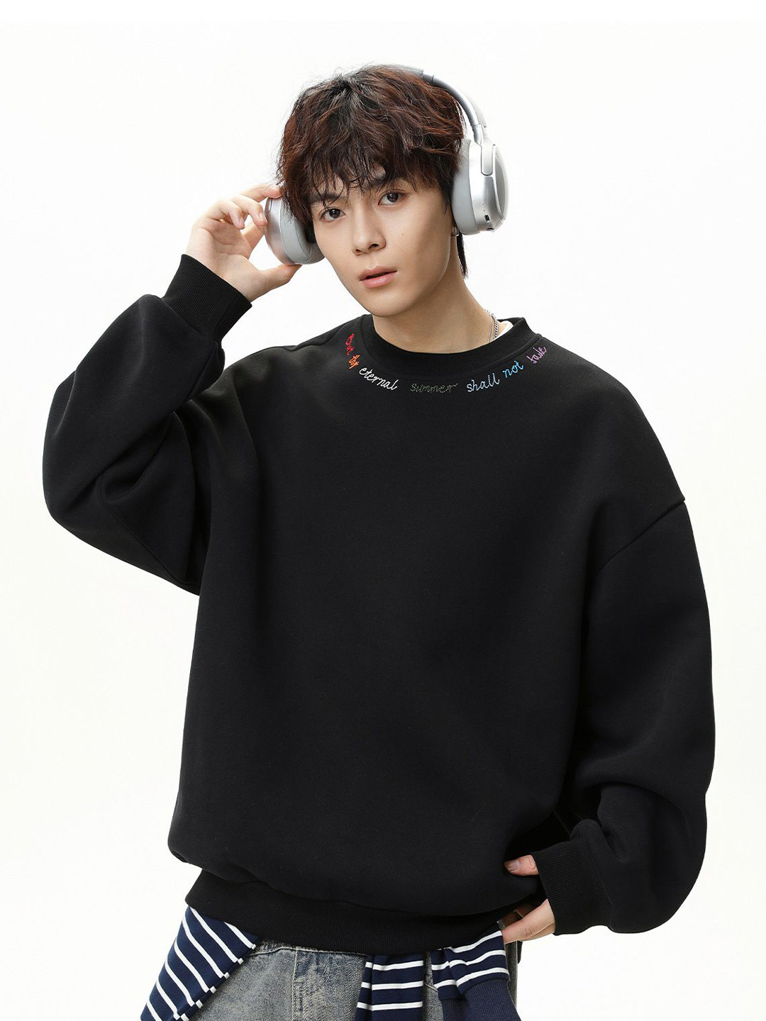 Mast & Harbour Men Oversized Sweatshirt