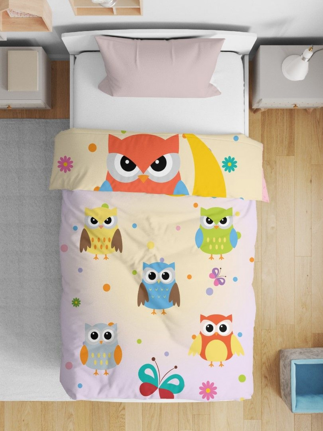 HOME PLUS STUDIOS Yellow Cartoon Characters Microfiber AC Room Comforter