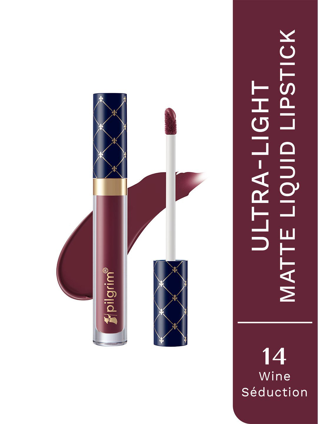 Pilgrim Oh So Crme! Ultra Light Matte Liquid Lipstick- 3.5 ml- Wine Sduction-14