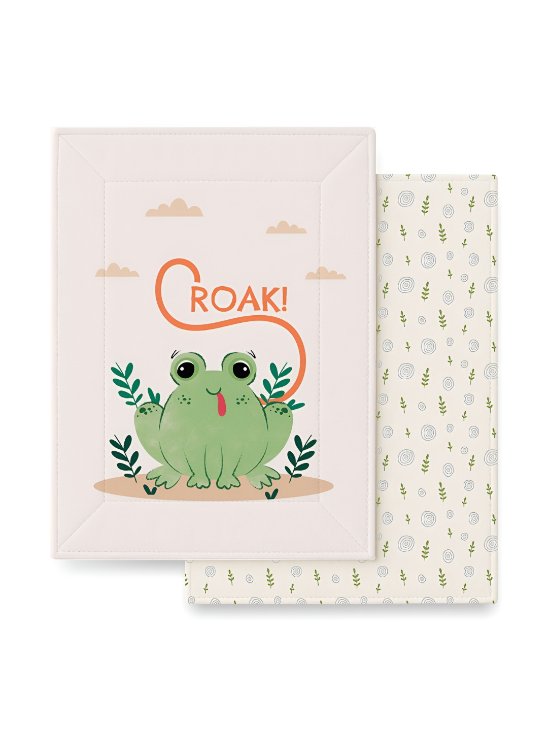 TIDY SLEEP Green And White Cotton Water Resistant Mattress Protector