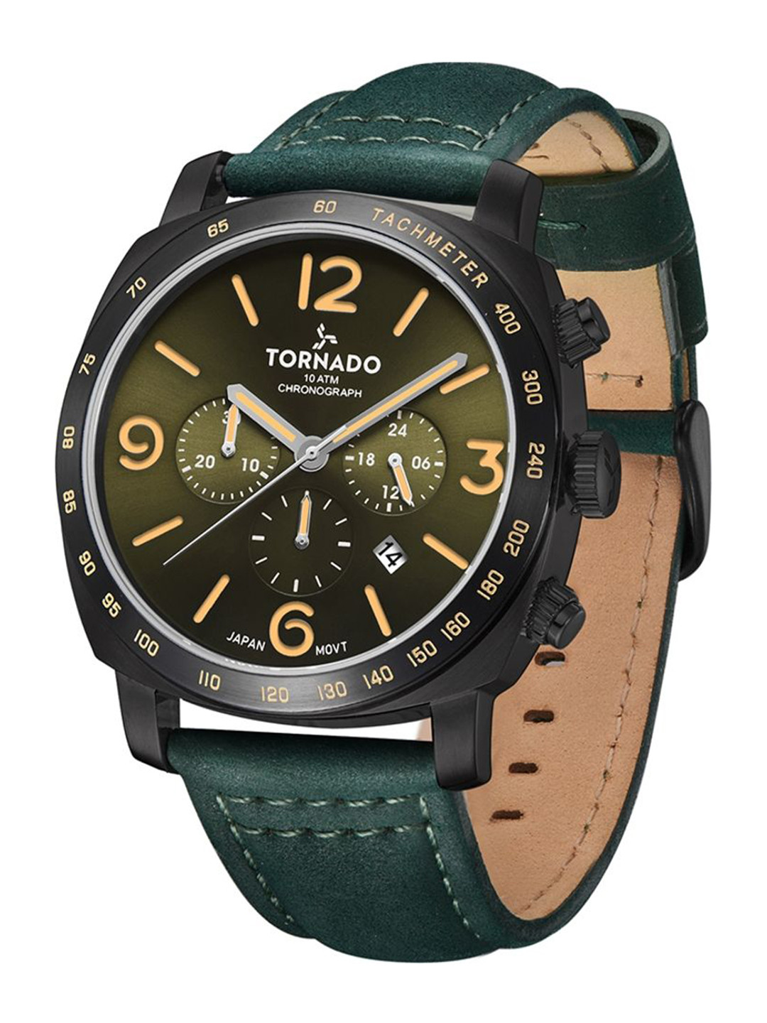 TORNADO Men Dial & Leather Straps Analogue Chronograph Watch T9102-BLHH