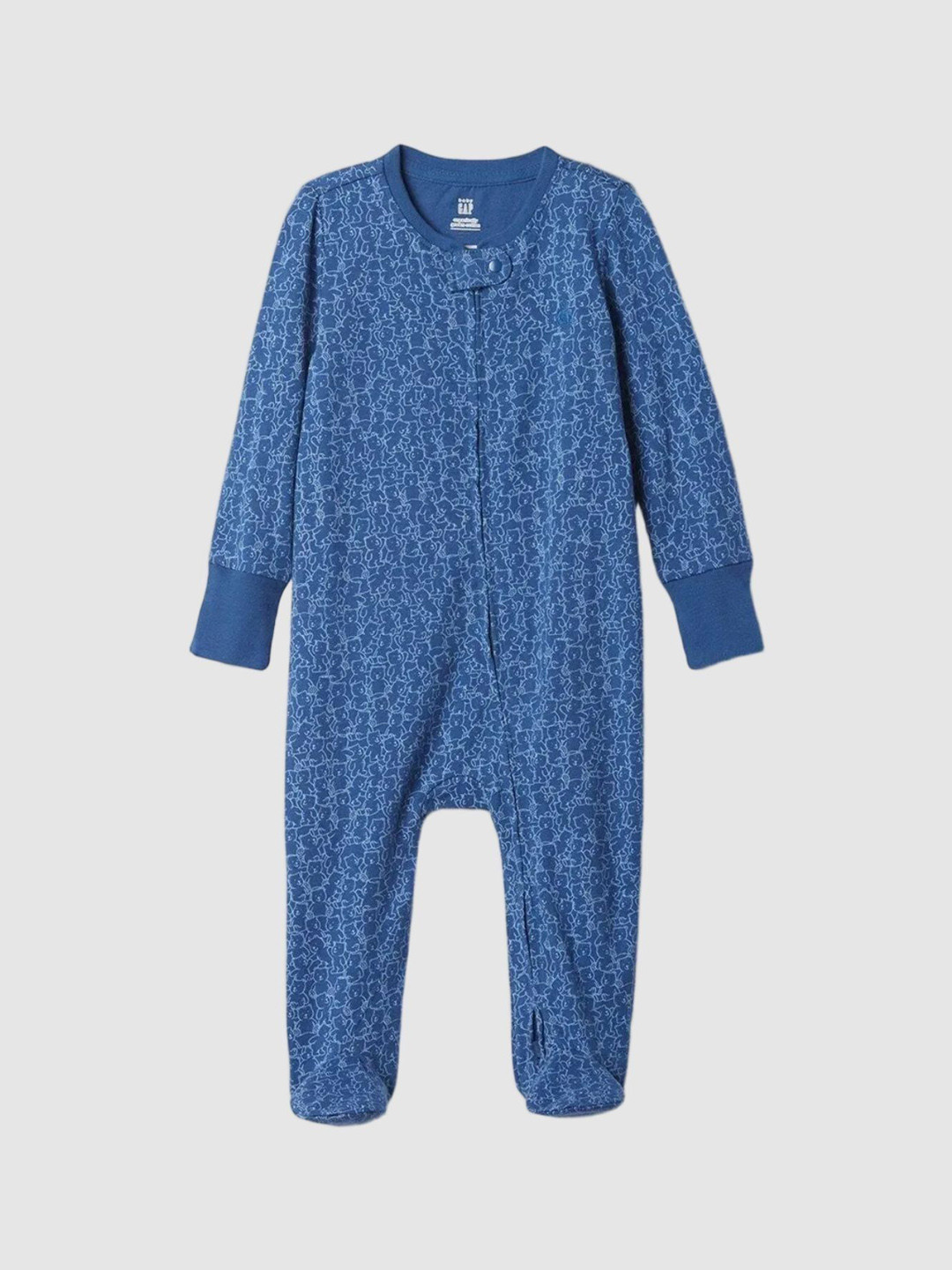 GAP Infant Girls Abstract Printed Round Neck Sleepsuit