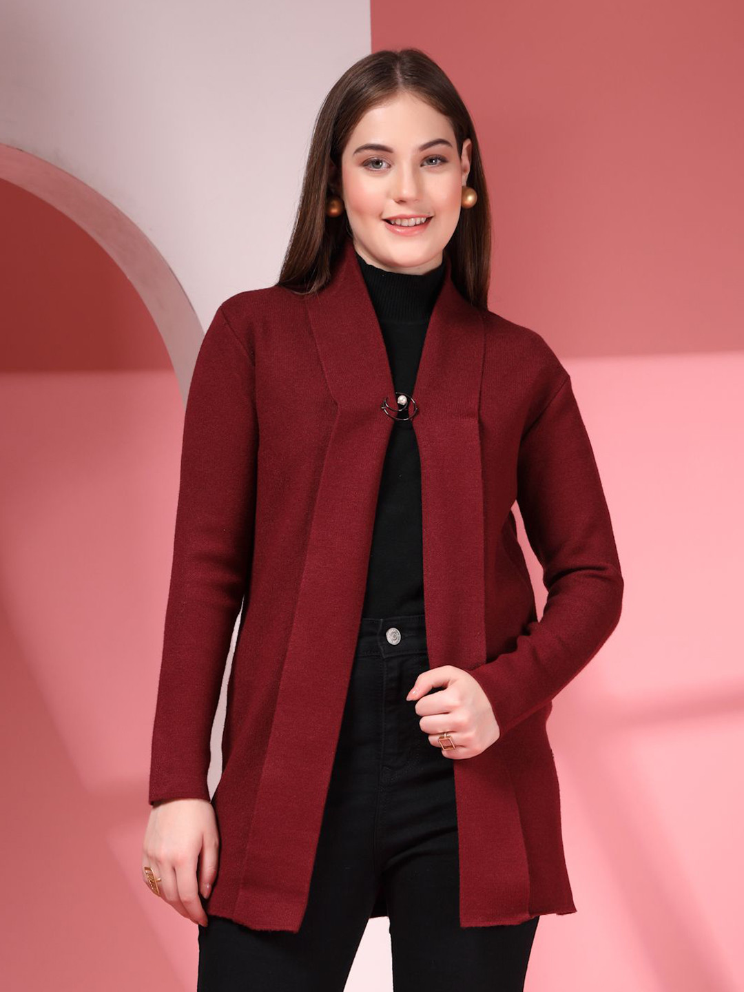 Thirty Threads Woollen Longline Shrug
