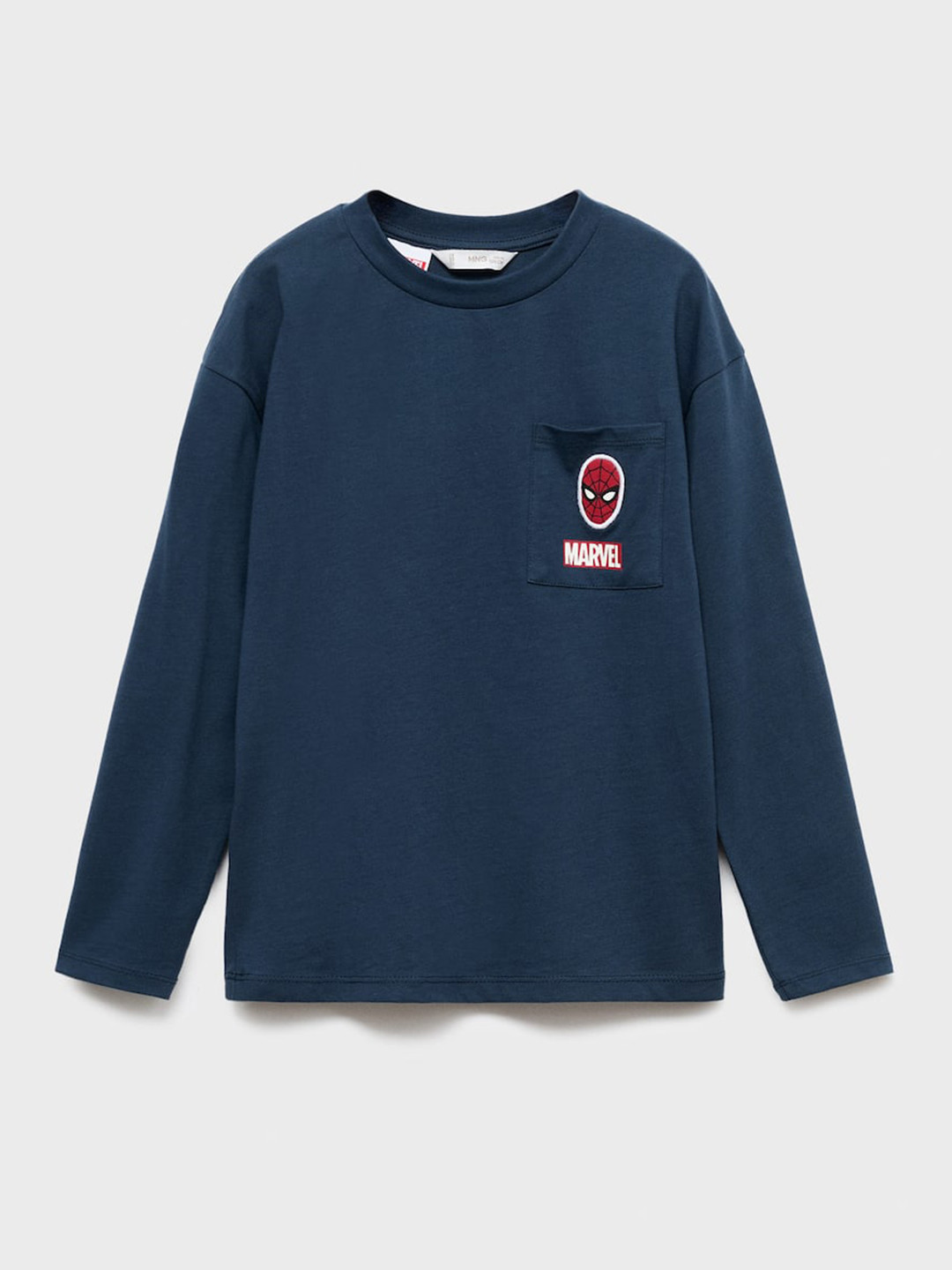 Mango Kids Boys Relaxed Fit Spider-Man Printed Pure Cotton T-shirt