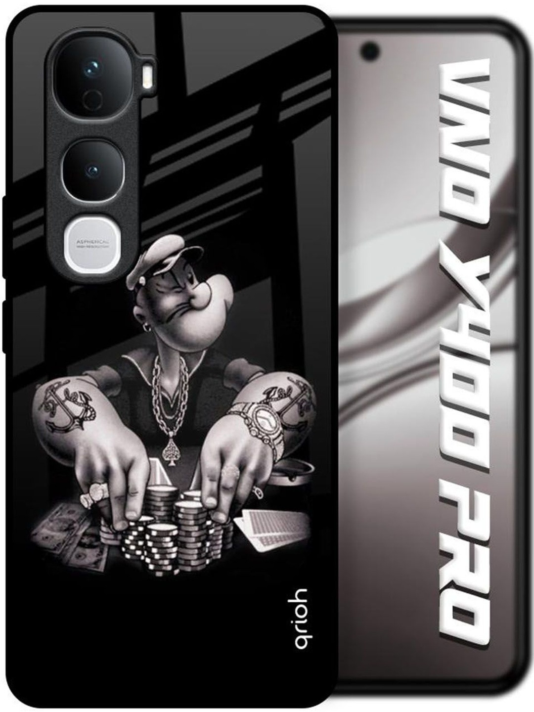 QRIOH Gambling Problem Printed Vivo Y400 Pro 5G Glass Back Case Mobile Accessories